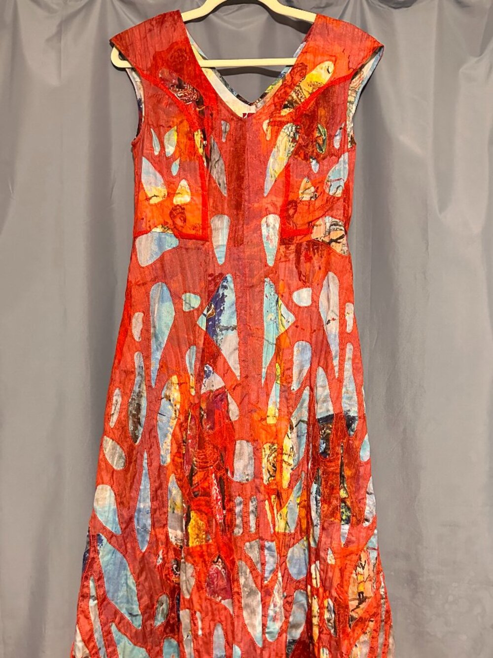 Adventures Des Toiles multicolored assimetrical Cotton French dress, 38